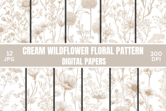Download Delicate Cream Wildflower Floral Pattern - Delicate Collection