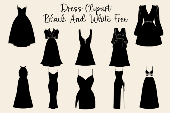 Download Dress Clipart Black &amp; White Free - Free Collection
