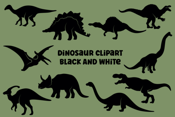 Download Dinosaur Clipart Black and White Free - Free Collection