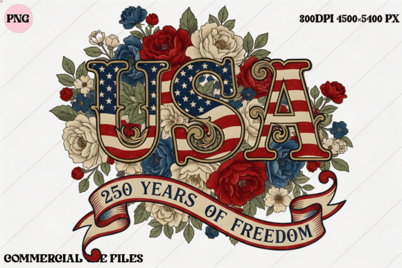 Download USA 250 Years of Freedom Floral Design - Free Collection