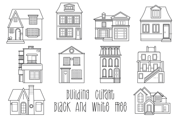 Download Building Clipart Black and White Free - Free Collection